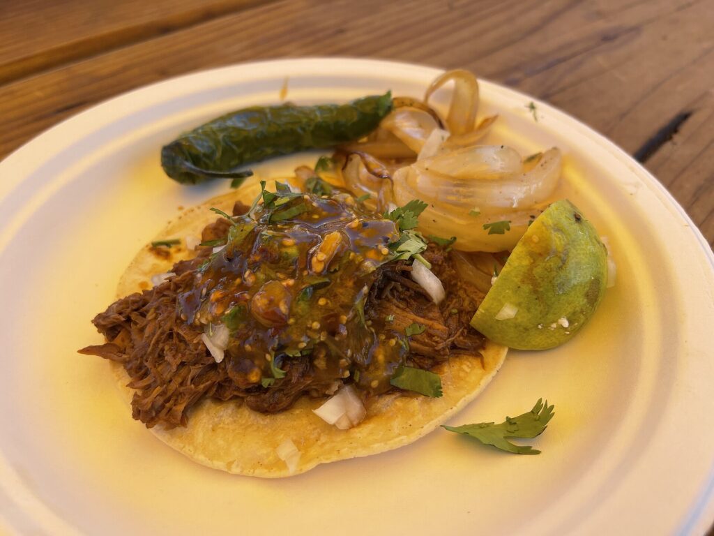 A barbacoa taco