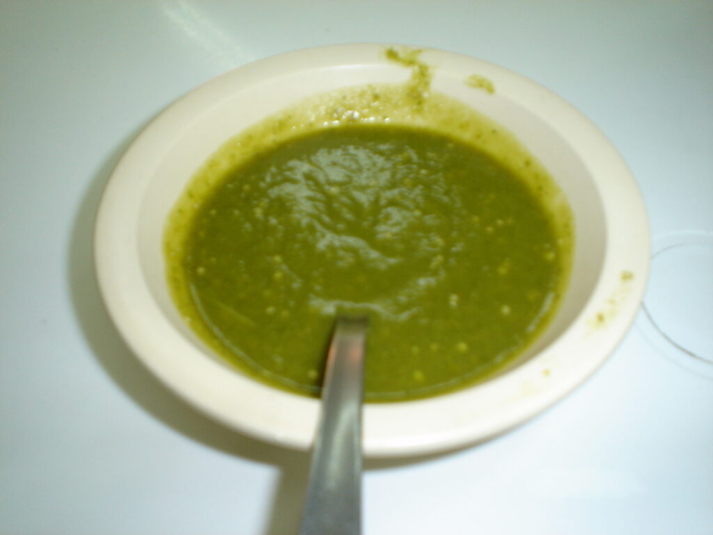 A bowl of salsa verde