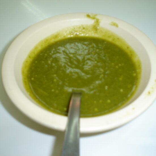 A bowl of salsa verde